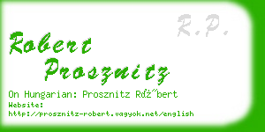 robert prosznitz business card